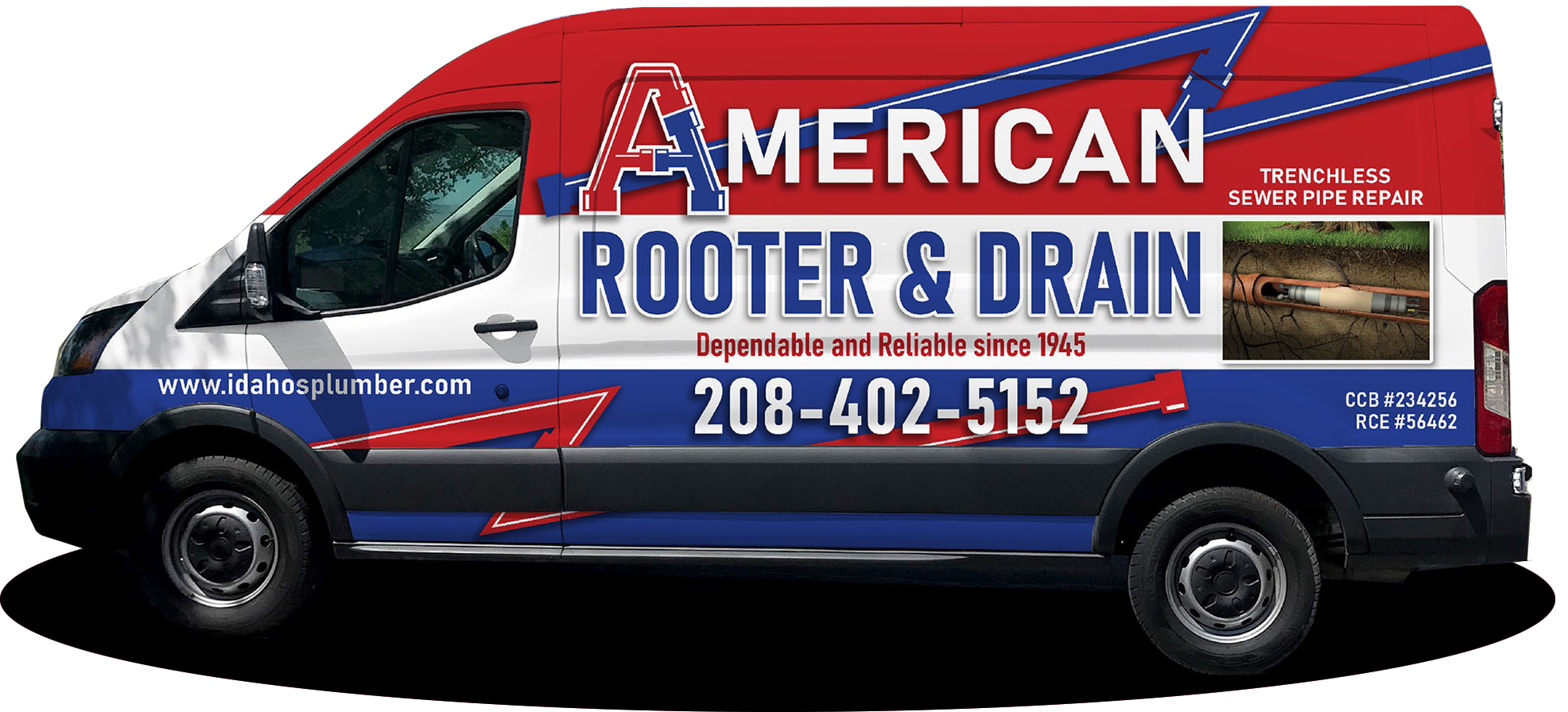 American Rooter & Drain branded van