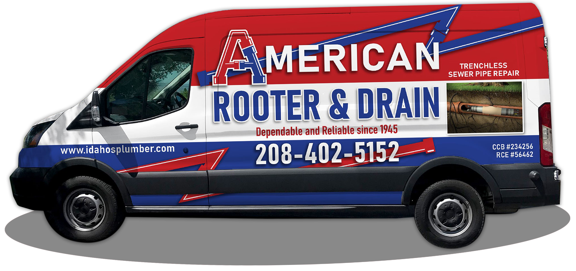 American Rooter & Drain branded van