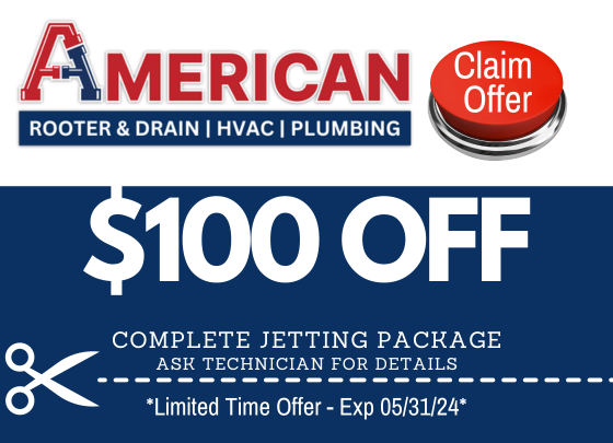 Coupon for $100 off complete jetting package. Expires on May 31st
