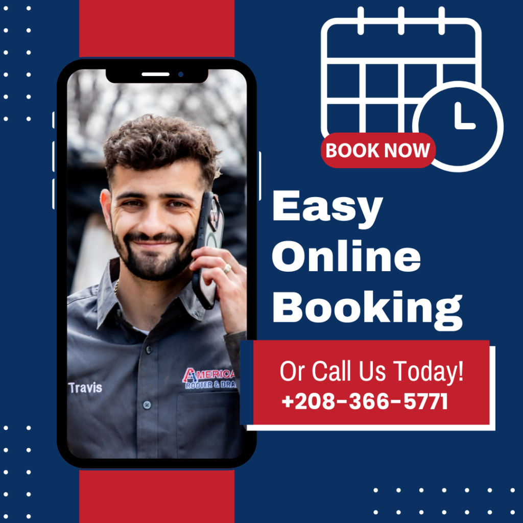 Call or book online now options with customer service image on a cell phone screen
